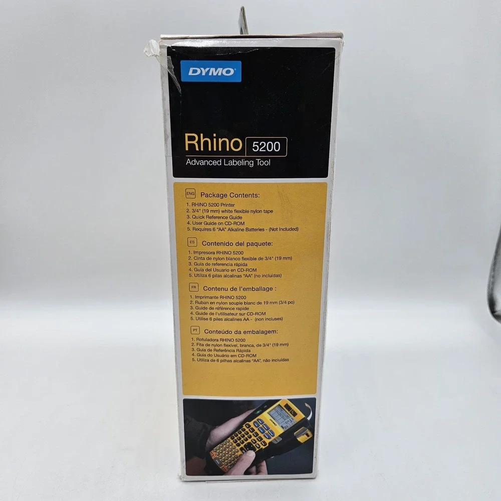 DYMO Rhino 5200 Industrial Label Maker ANSI/TIA-606-A Cable Heavy-Duty Labeling